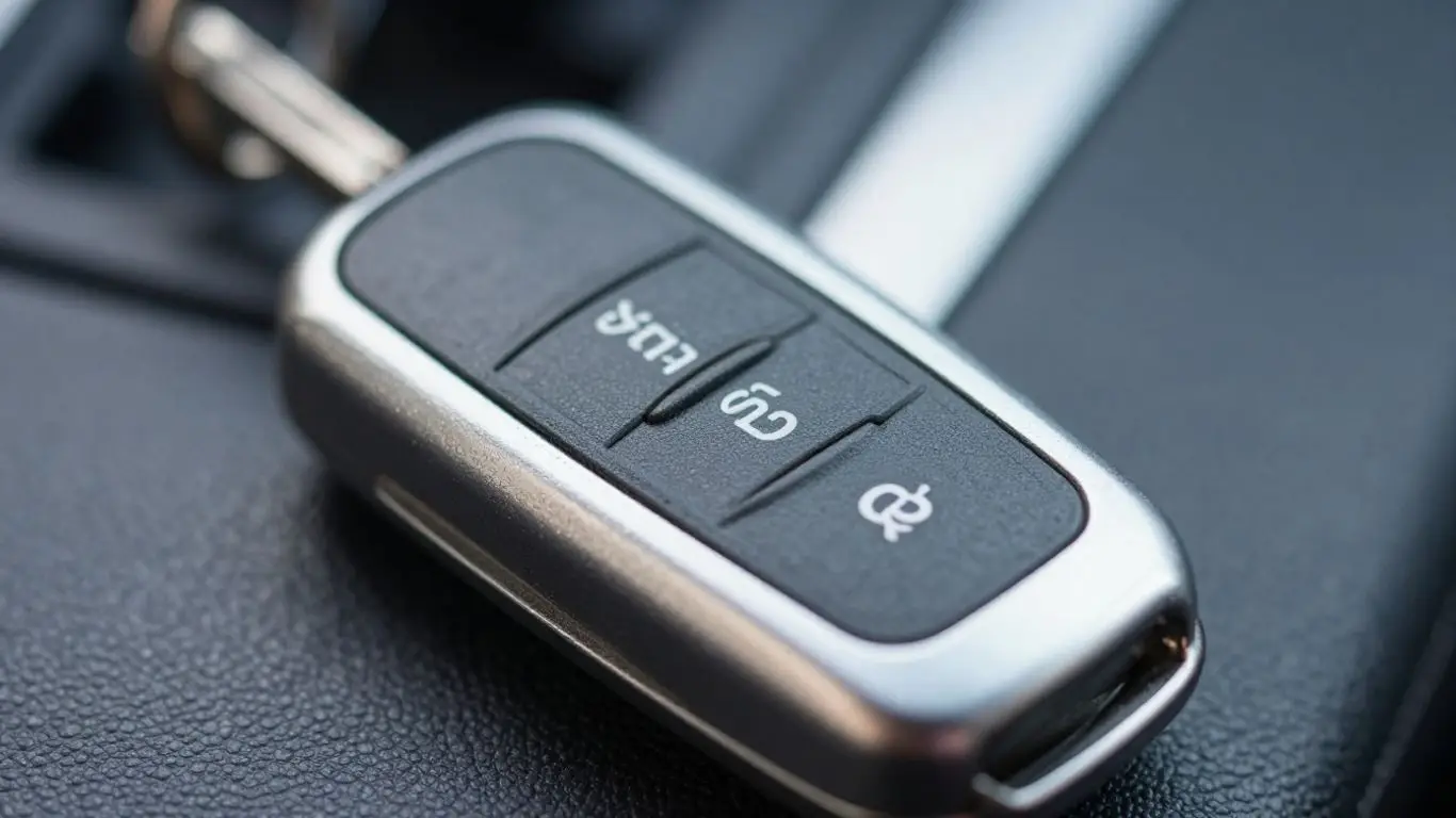 Car Keys Express car key fob close-up.